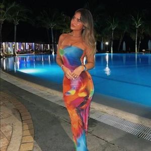 ZARA PRINTED TULLE DRESS